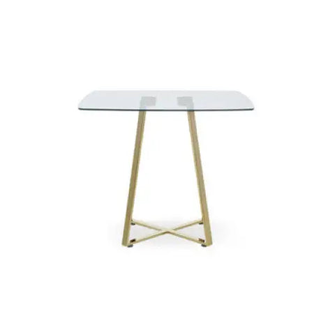 Metropolitan Square Gold Finish Dining Table