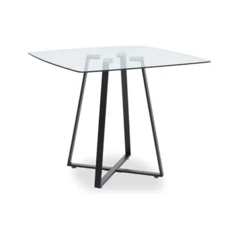 Metropolitan Square Matte Black Dining Table