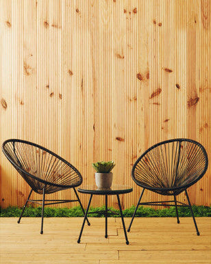 Black woven wicker patio chair set with metal legs from miami black rattan 3 piece patio set