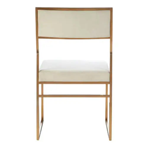 Mian Milky White Velvet Dining Chair - Dining Chair