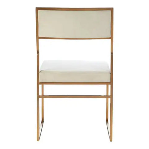 Mian Milky White Velvet Dining Chair - Dining Chair