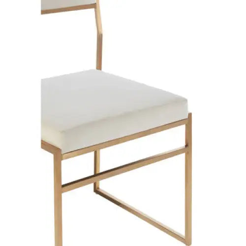 Mian Milky White Velvet Dining Chair - Dining Chair