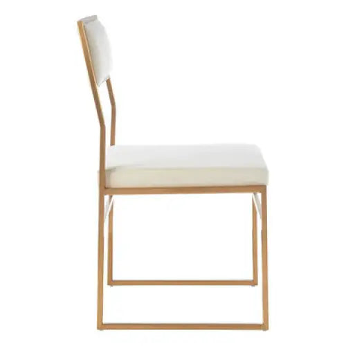 Mian Milky White Velvet Dining Chair - Dining Chair