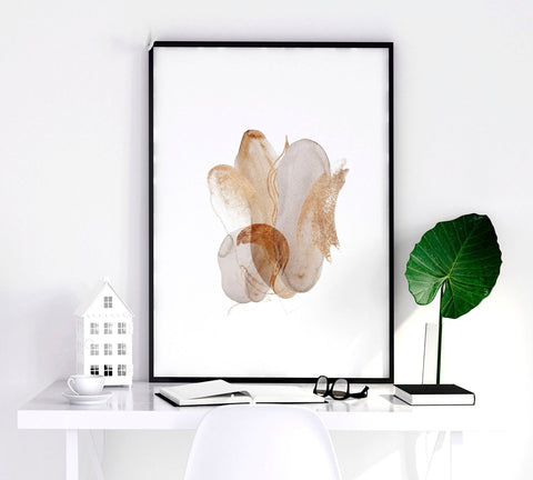Set of 3 wall art Mid century modern style