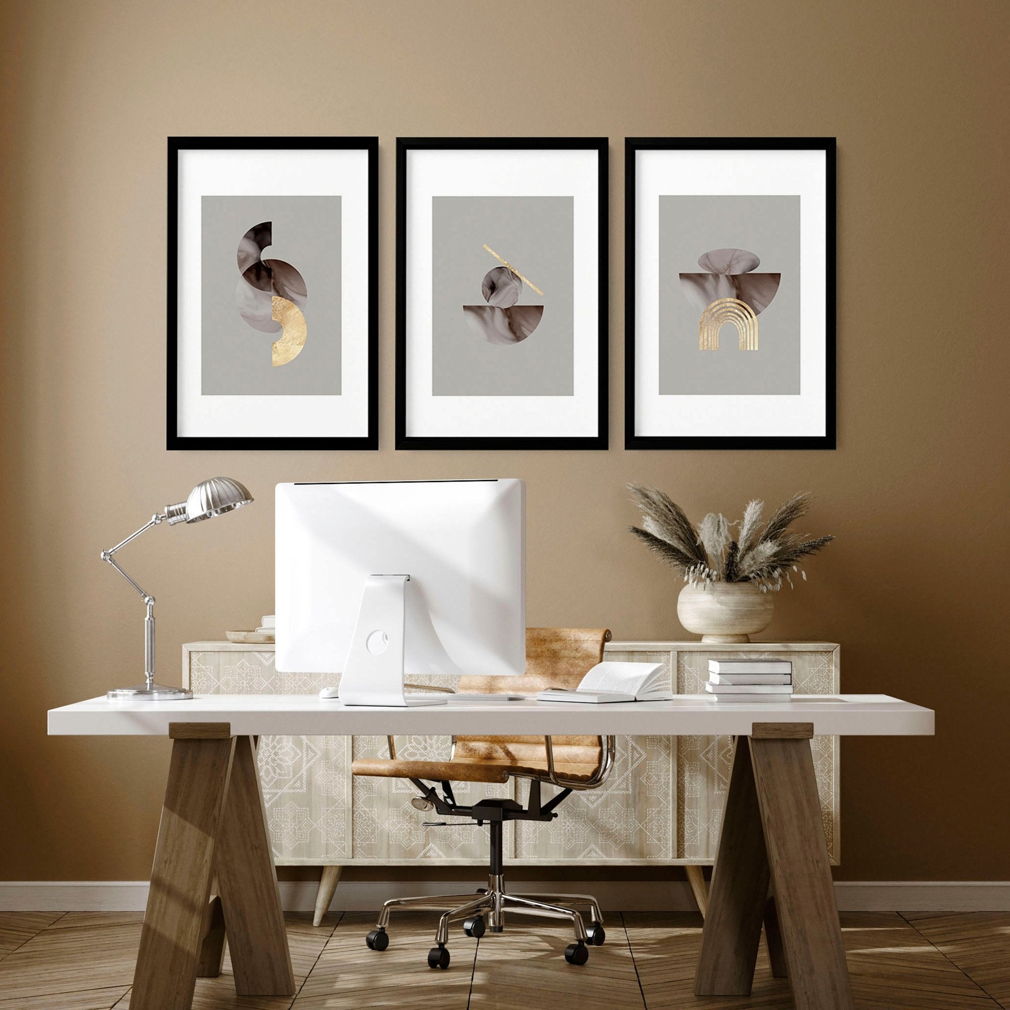 Wall art in office | set of 3 framed wall art