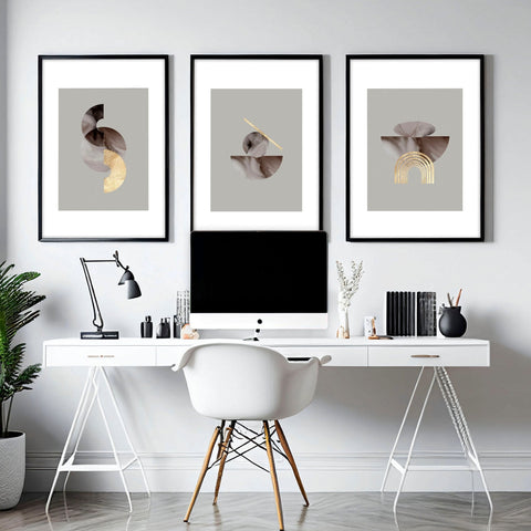 Wall art in office | set of 3 framed wall art