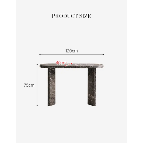 Midnight Luxe Console Table Marble