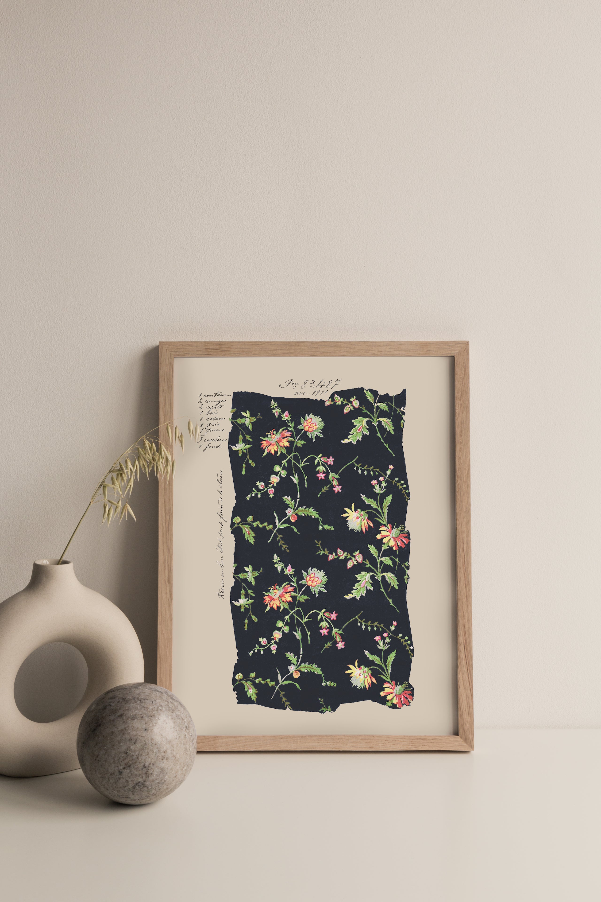 No.016 - Midnight Blooms - Vintage Archive Poster Prints