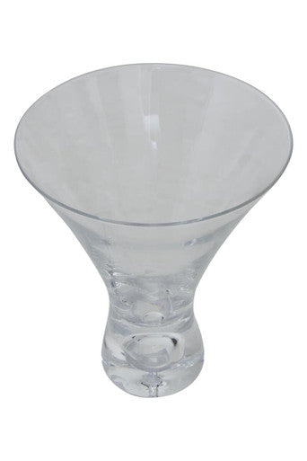 Clear glass martini coupe with flared rim and textured base in mila set of 2 clear cocktail glasses 330ml