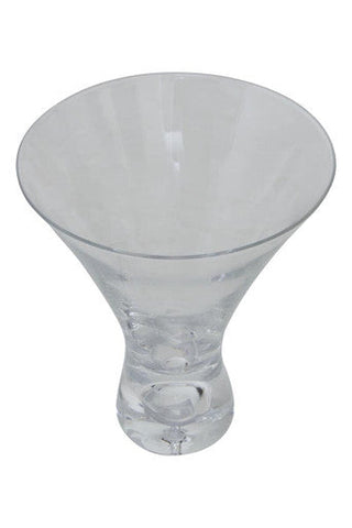 Clear glass martini coupe with flared rim and textured base in mila set of 2 clear cocktail glasses 330ml