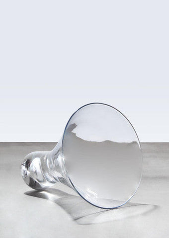 Clear glass cocktail goblet with fluted rim and textured stem from mila set of 2 clear cocktail glasses 330ml