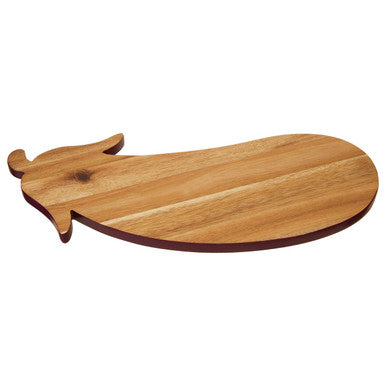 Mimo aubergine design chopping board in light brown wood with smooth natural grain and eggplant shape