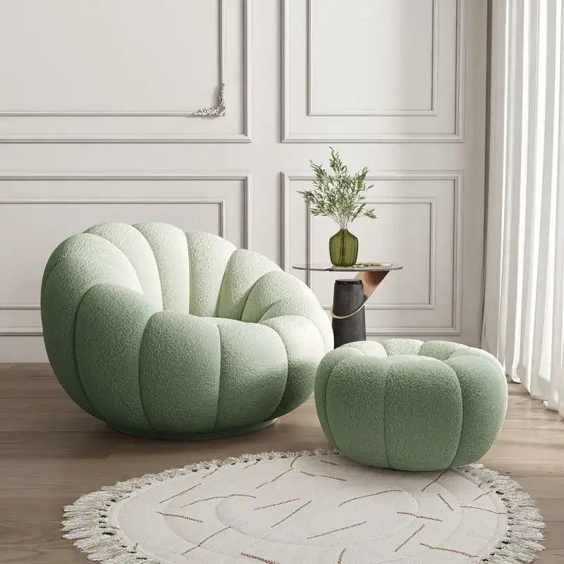 Min Chair - Green + Stool - Chair