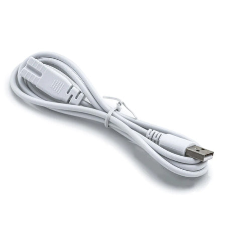 White usb cable with micro-usb and standard connectors for litre mini fridge power and connectivity needs