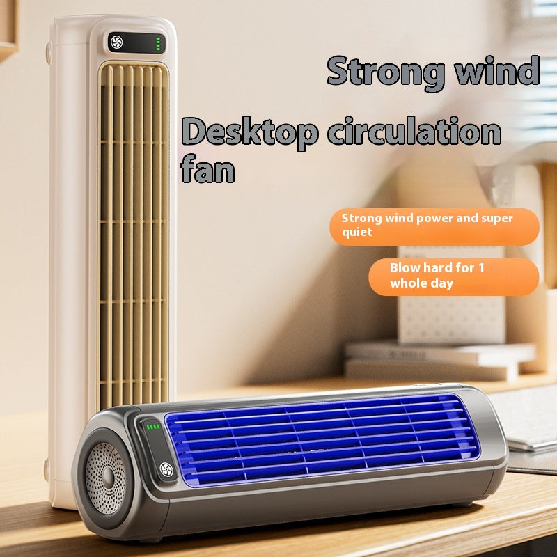 Modern silver and blue portable air conditioner fan with sleek rectangular design for bedroom kitchen and bathroom use