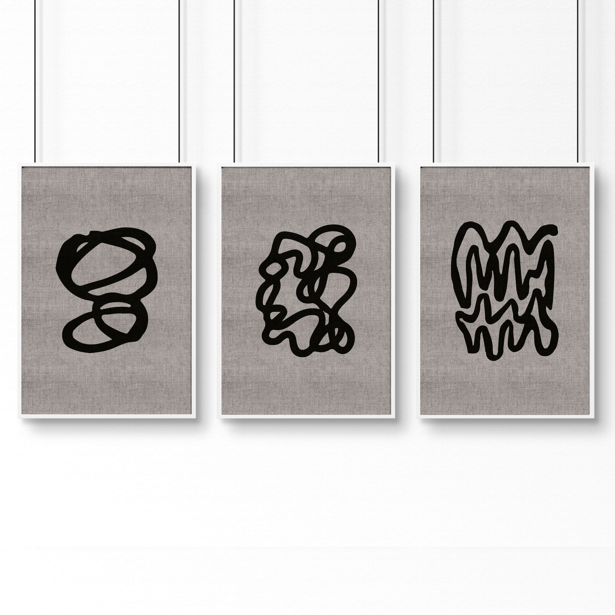 Minimal Art Wall | Set of 3 wall art prints