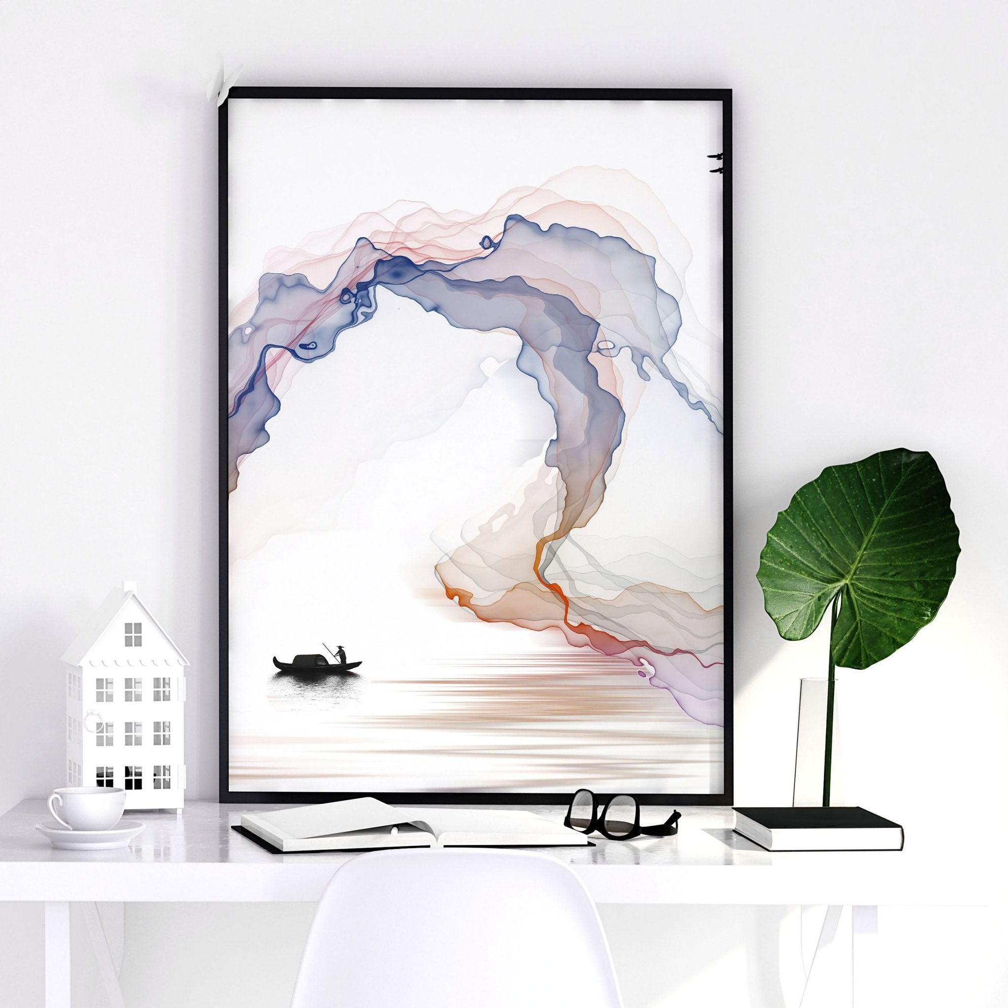 Minimal wall art | set of 3 Japanese wall art