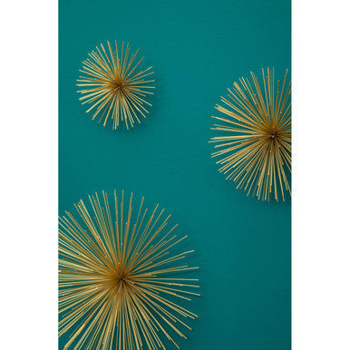 Mirano Set Of 3 Gold Finish Starburst Wall Decor