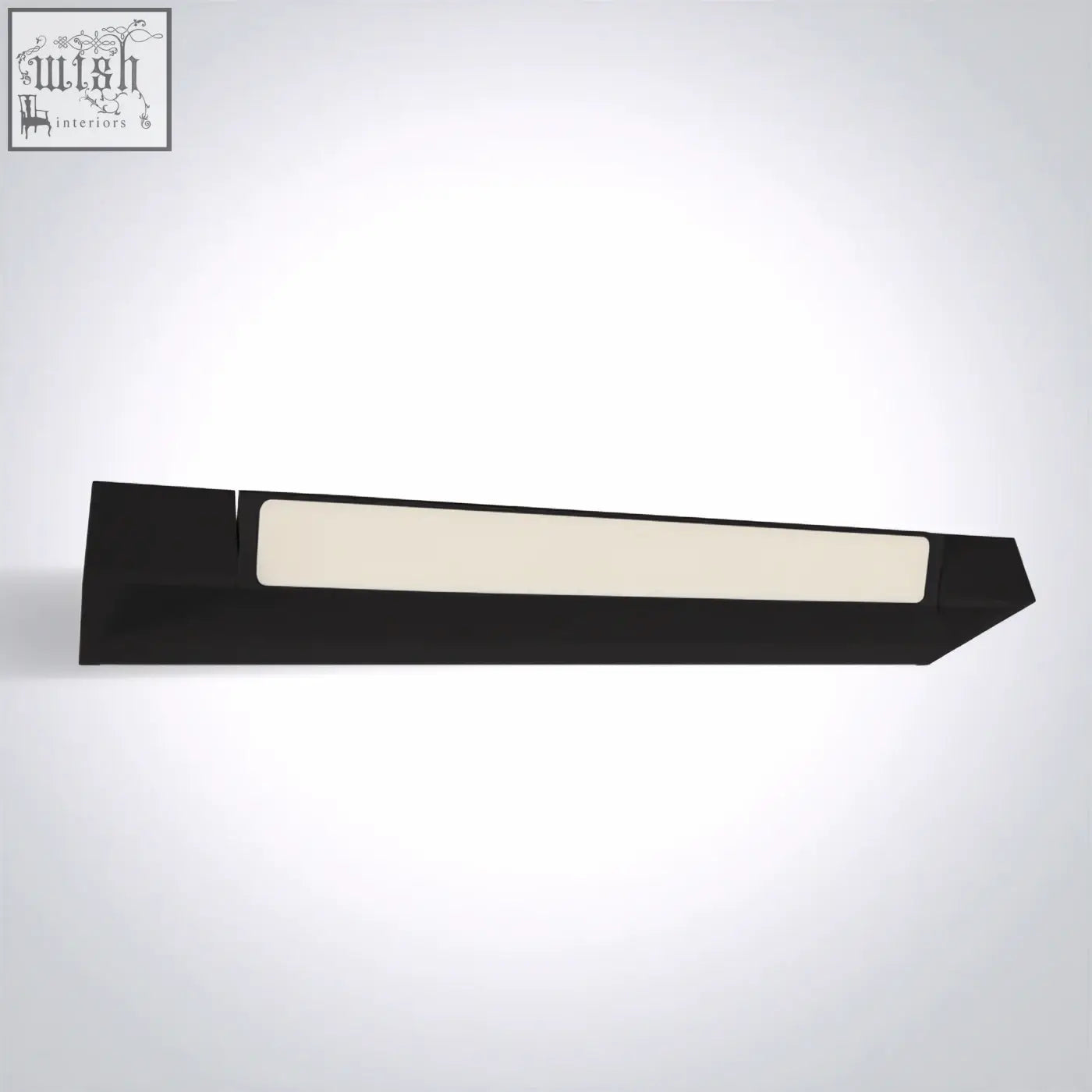 Modern black mirror lights adjustable 38118c wall-mounted led fitting with sleek rectangular design and frosted glass panel