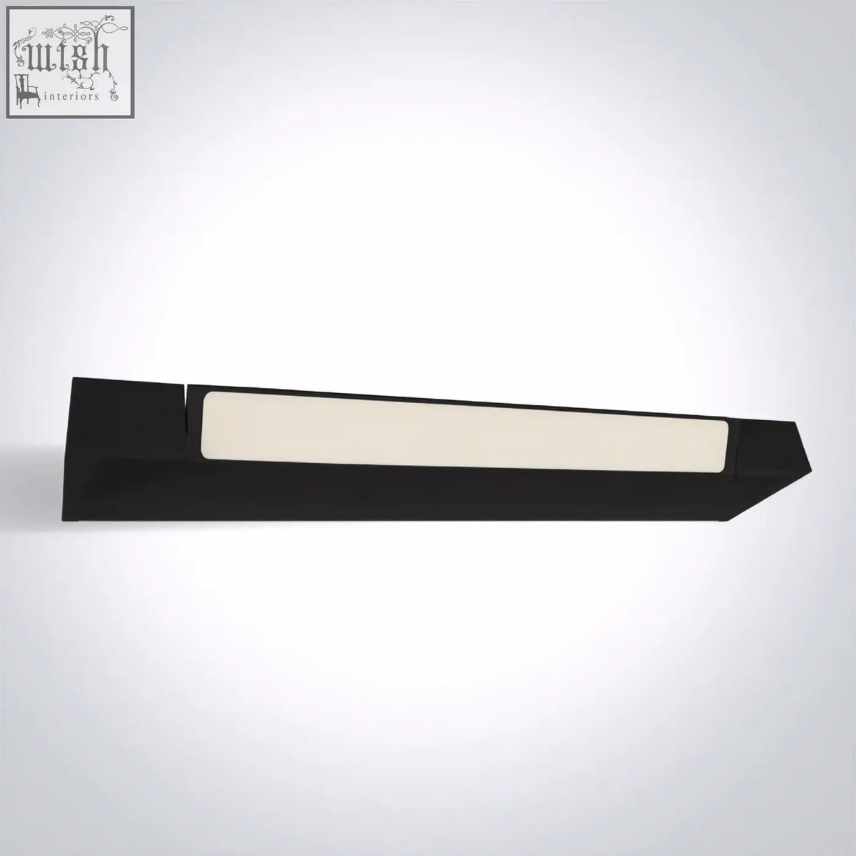 Modern black mirror lights adjustable 38118c wall-mounted led fitting with sleek rectangular design and frosted glass panel