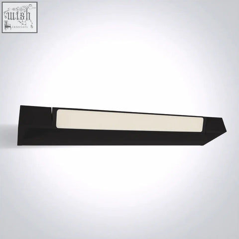 Modern black mirror lights adjustable 38118c wall-mounted led fitting with sleek rectangular design and frosted glass panel