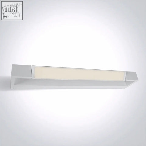 Modern white led wall sconce mirror lights adjustable 38118c with sleek rectangular design frosted glass diffuser 18w led fitting