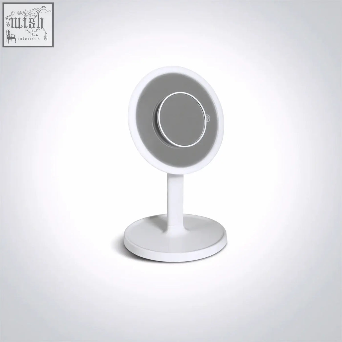 White circular mirrors 61126w table mirror with led lighting and touch button extra magnifying feature