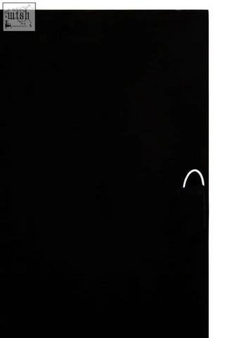 Minimalist white arc shaped logo wall art on solid black background perfect black wall art focal point