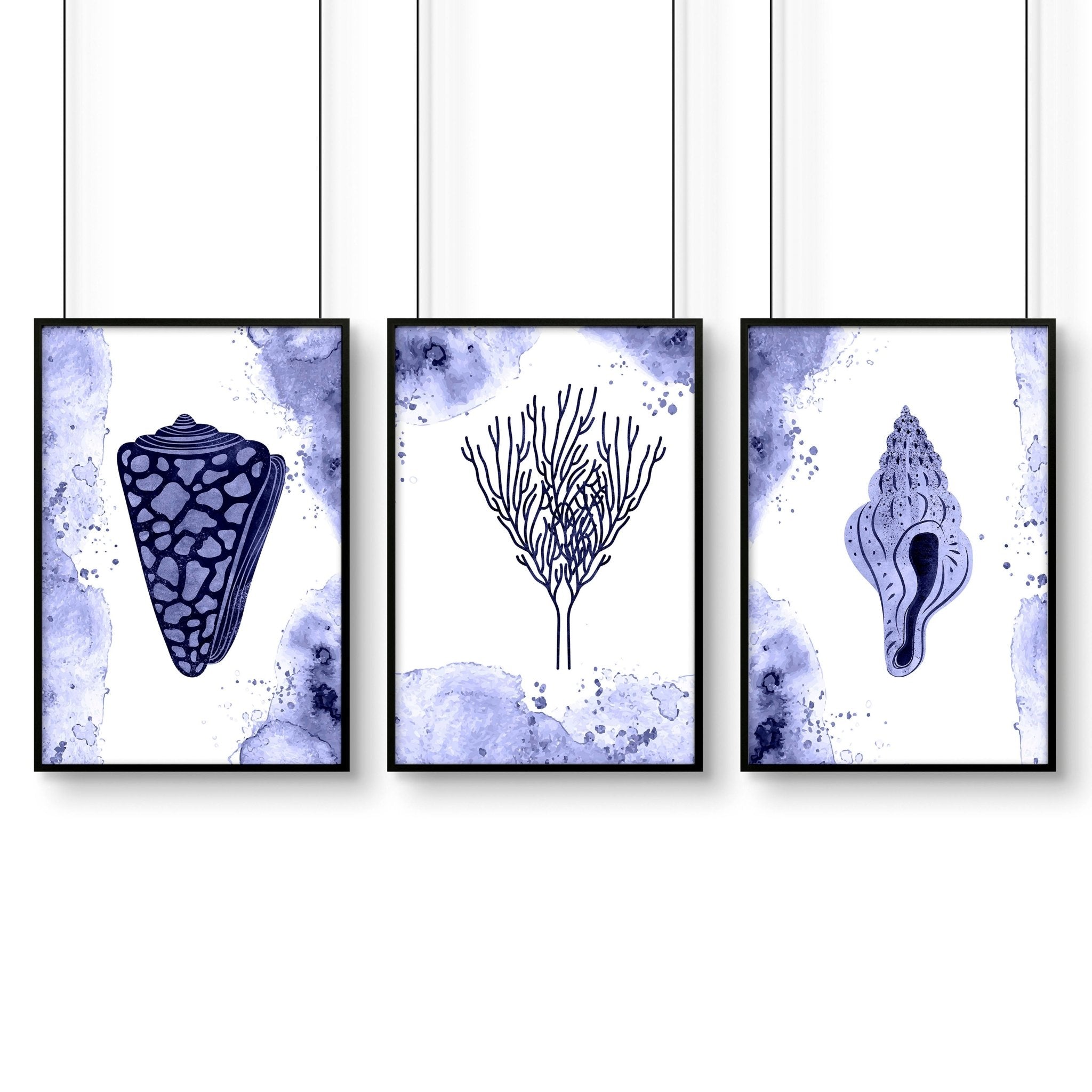 Pictures for living room walls | Set of 3 wall art prints