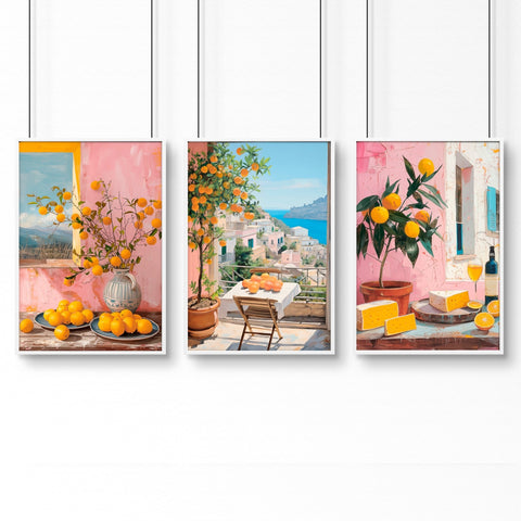 Modern office wall decor | Set of 3 Italian Lifestyle Wall art Prints
