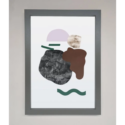 Modern Splodge Framed Print - A3 (29.7 x 42 cm) / Dark Grey - Framed Print