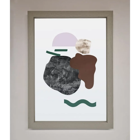 Modern Splodge Framed Print - A3 (29.7 x 42 cm) / Grey - Framed Print