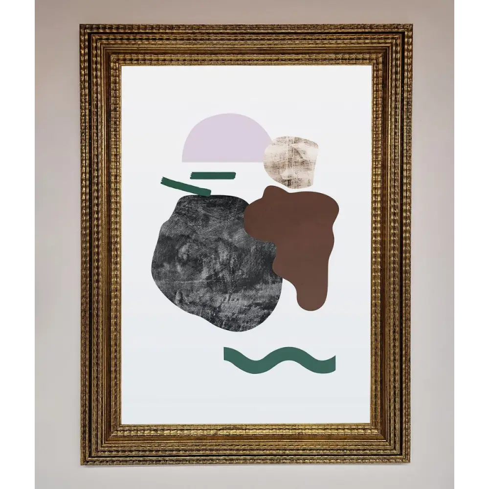 Modern Splodge Framed Print - A3 (29.7 x 42 cm) / Ornate Gold - Framed Print