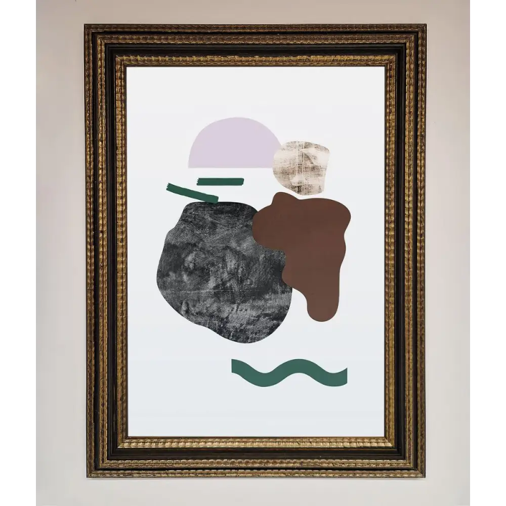 Modern Splodge Framed Print - A3 (29.7 x 42 cm) / Ornate Gold Black - Framed Print