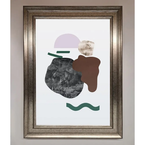 Modern Splodge Framed Print - A3 (29.7 x 42 cm) / Silver - Framed Print