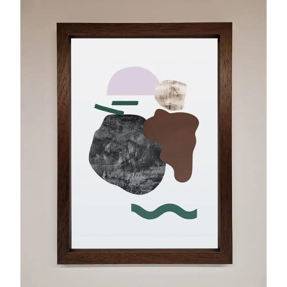 Modern Splodge Framed Print - A3 (29.7 x 42 cm) / Walnut - Framed Print