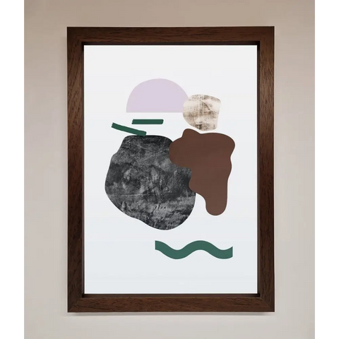 Modern Splodge Framed Print - A3 (29.7 x 42 cm) / Walnut - Framed Print