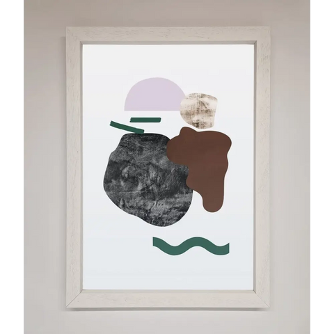 Modern Splodge Framed Print - A3 (29.7 x 42 cm) / White - Framed Print