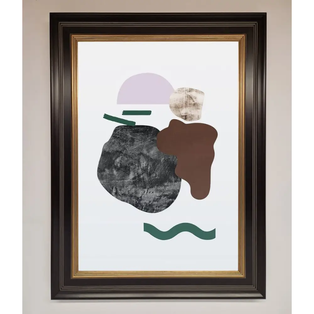 Modern Splodge Framed Print - B0 (100 x 141 cm) / Black Gold - Framed Print