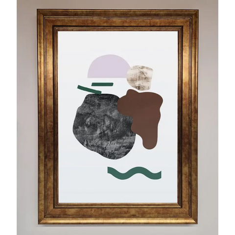 Modern Splodge Framed Print - B0 (100 x 141 cm) / Bronze - Framed Print