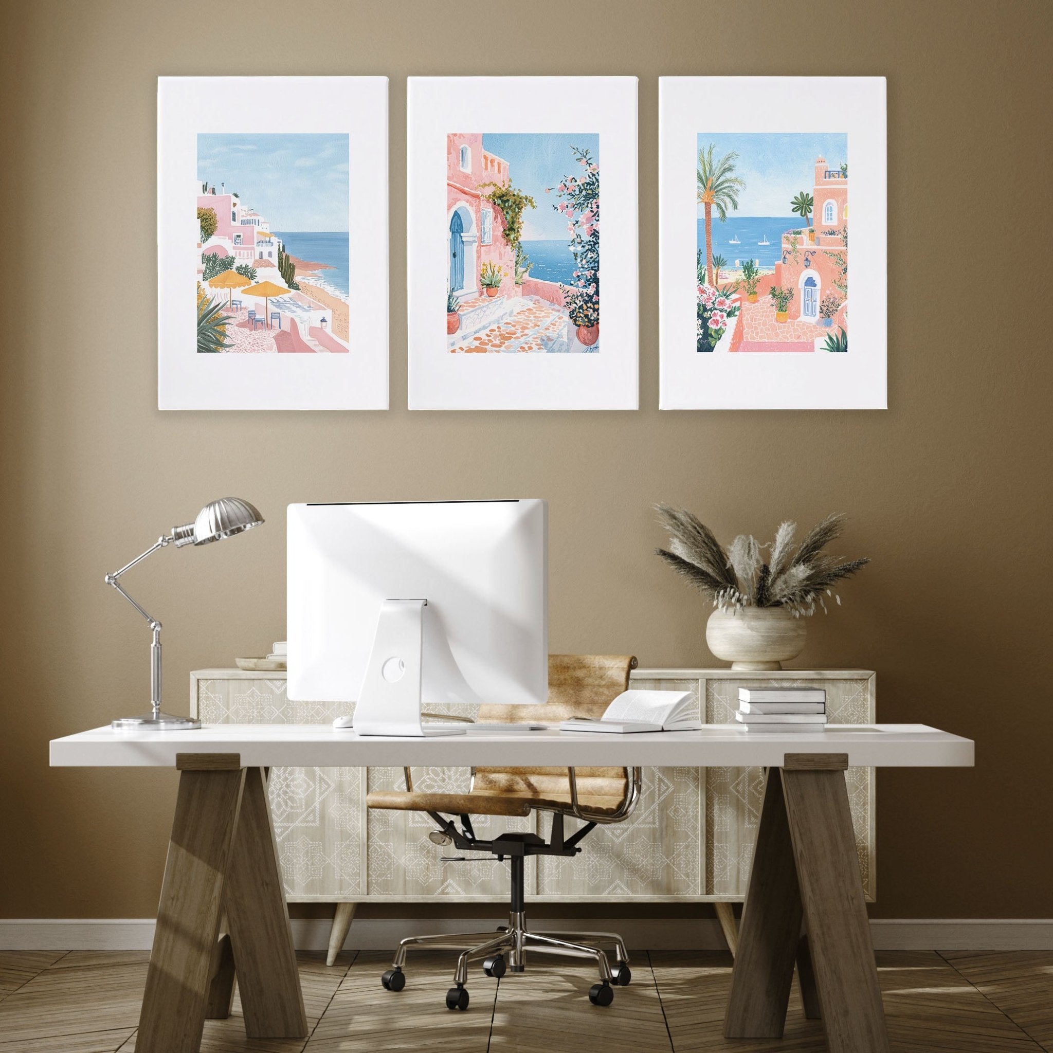 Modern Wall Decor Art | Set of 3 Beach Decor Wall art Prints