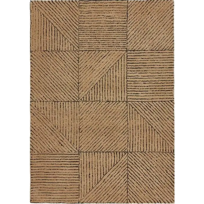Modern Wool Rug Geometric Design - 80X150 cm / Beige - Rugs