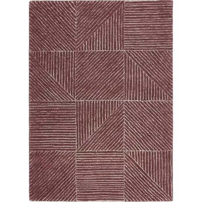 Modern Wool Rug Geometric Design - 80X150 cm / Red - Rugs