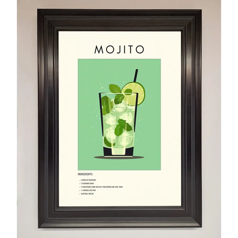 Mojito Framed Poster - A1 (59.4 x 84.1 cm) / Matt Black - Framed Print