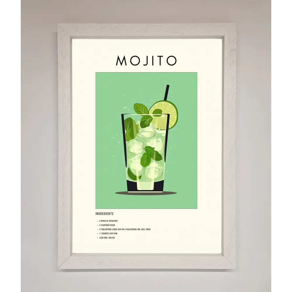 Mojito Framed Poster - A3 (29.7 x 42 cm) / White - Framed Print