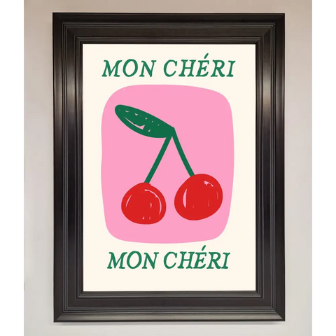 Mon Cheri Framed Poster - A1 (59.4 x 84.1 cm) / Matt Black - Framed Print