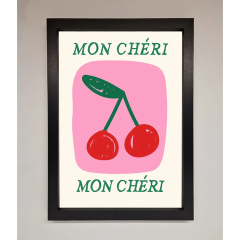 Mon Cheri Framed Poster - A3 (29.7 x 42 cm) / Black - Framed Print