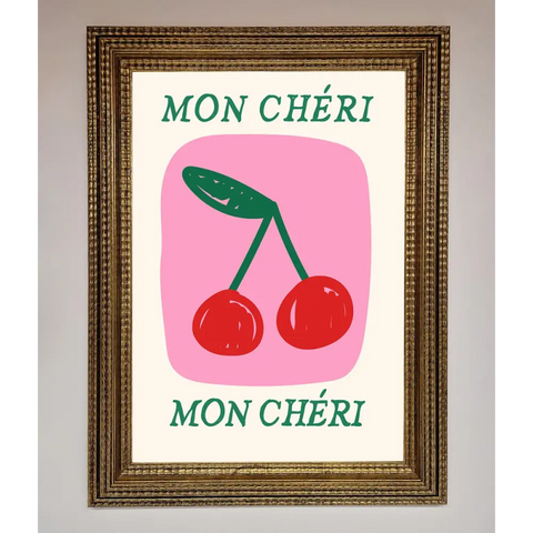 Mon Cheri Framed Poster - A3 (29.7 x 42 cm) / Ornate Gold - Framed Print