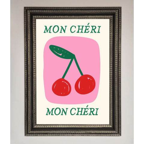 Mon Cheri Framed Poster - A3 (29.7 x 42 cm) / Ornate Silver Black - Framed Print