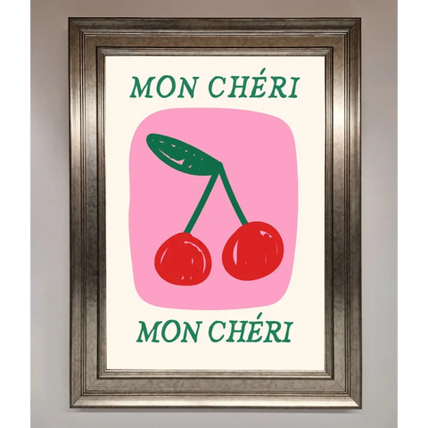 Mon Cheri Framed Poster - A3 (29.7 x 42 cm) / Silver - Framed Print